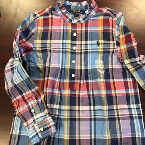 Ralph Lauren girls’ plaid blouse